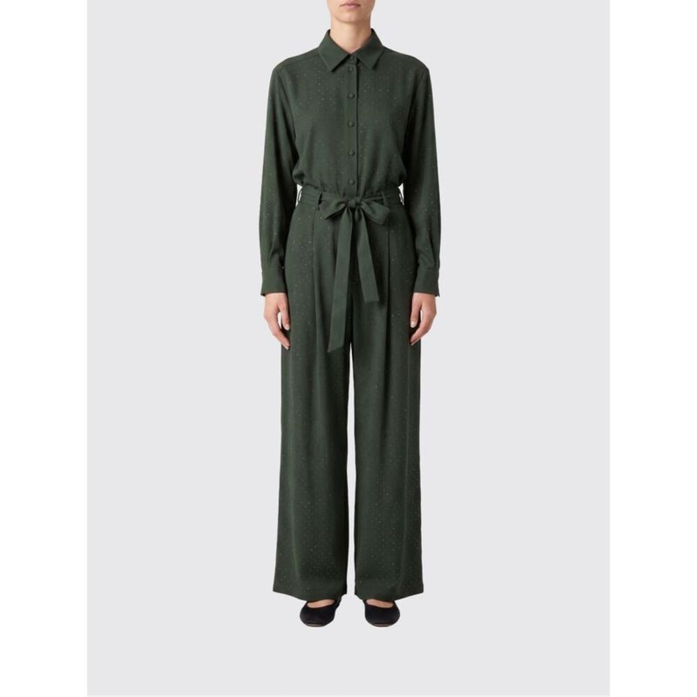 Twinset U&B Women Lyocell Twill Jumpsuit With Rhinestones Twinset U&B